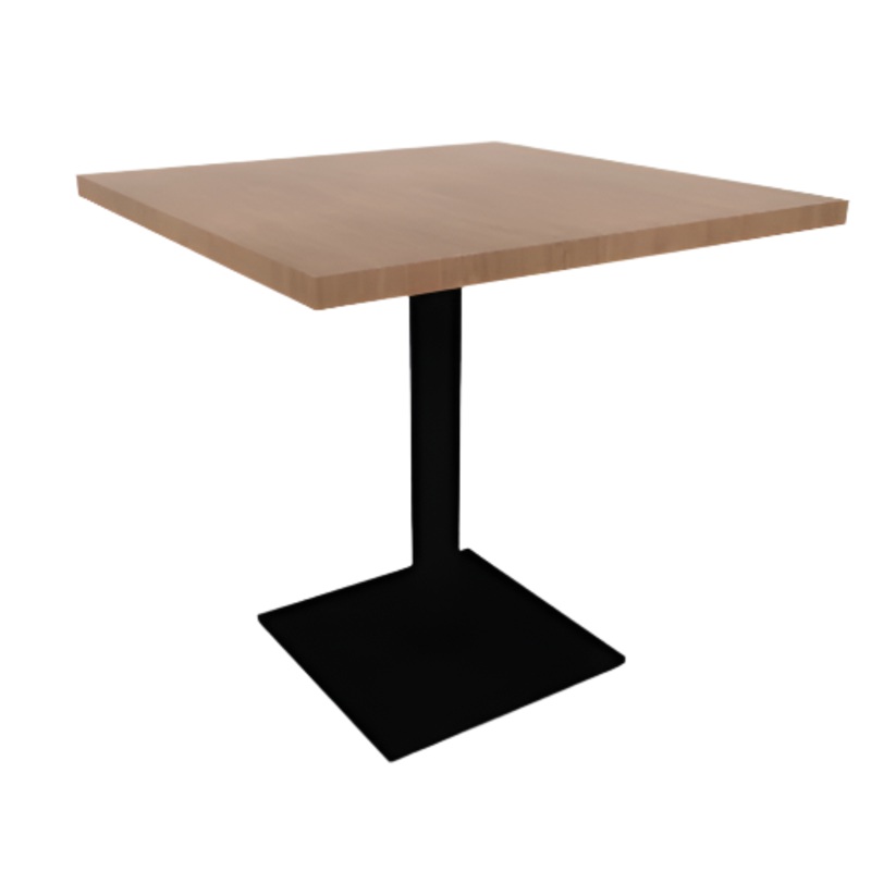 Proof 30″ Square Pedestal Cafe Table with Square Steel Base TFL Top 3MM PVC Edge