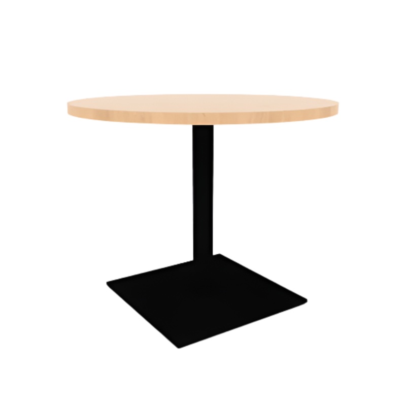 Proof 36″ Dia Round Pedestal Cafe Table with Square Steel Base TFL Top 3MM PVC Edge