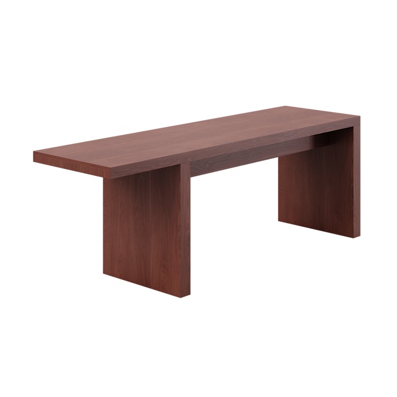 Loci 24″D x 84″W x 30″H Stained Wood Single Overhang Collaborative Table