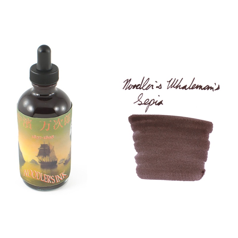 Noodler’s Manjiro Nakahama Whaleman’s Sepia – 4.5oz Bottled Ink with Free Charlie Pen