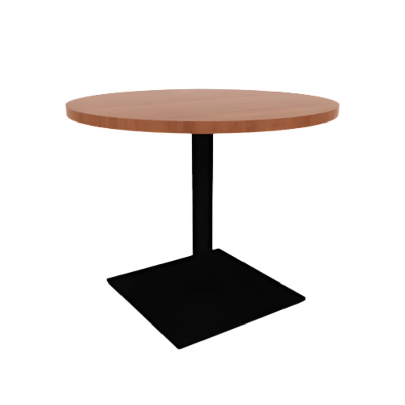Proof 36″ Dia Round Pedestal Cafe Table with Square Steel Base HPL Top