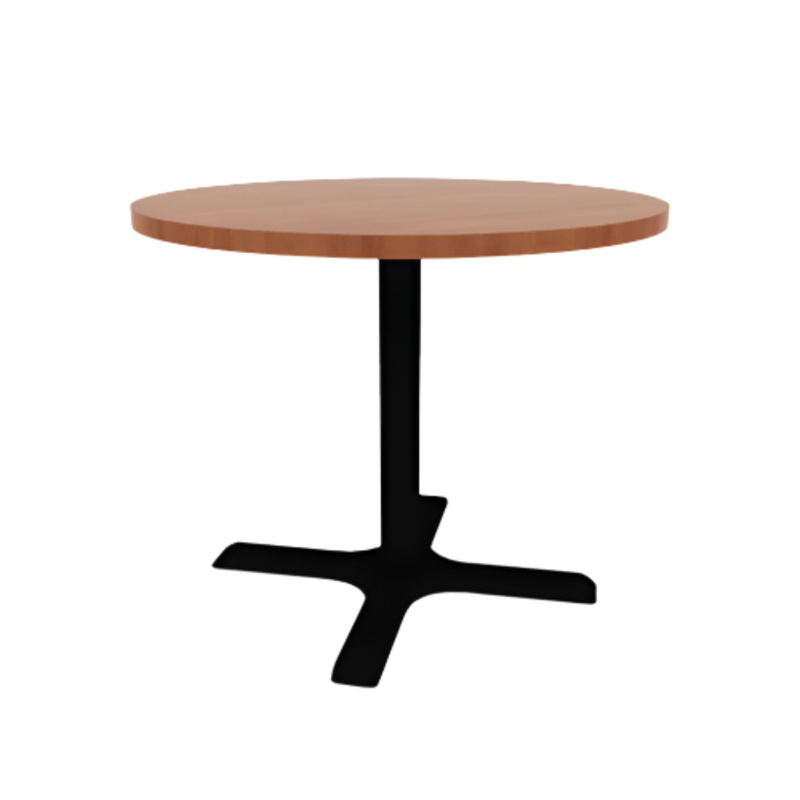 Proof 36″ Dia Round Pedestal Cafe Table with X-Base HPL Top