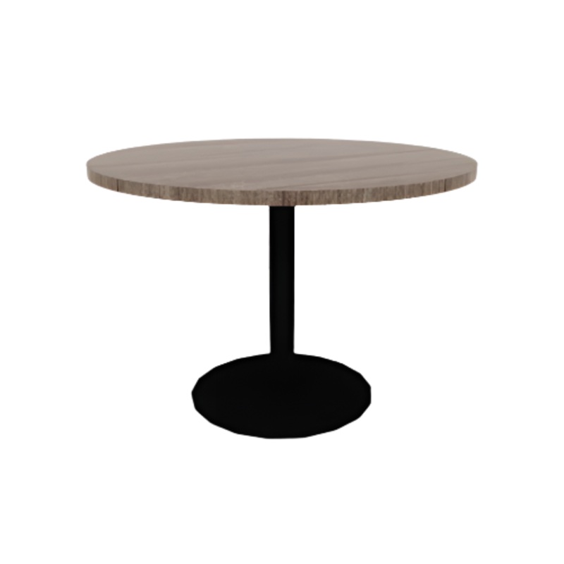 Proof 42″ Dia Round Pedestal Cafe Table with Cast Iron Round Base TFL Top 3MM PVC Edge