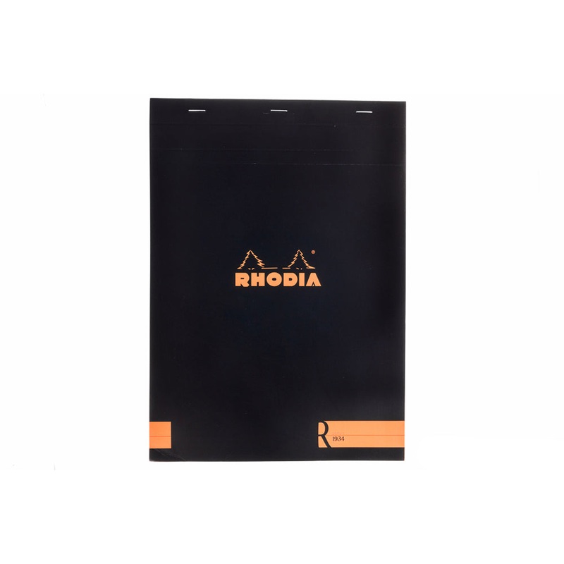 Rhodia No. 18 Premium A4 Notepad – Black, Lined