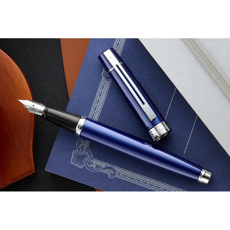Sheaffer 300 Fountain Pen – Glossy Blue Fine
