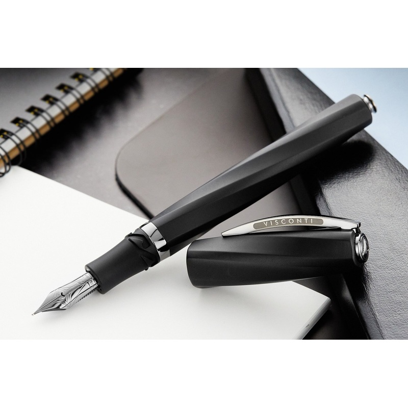 Visconti Divina Fountain Pen – Matte Black Extra-Fine