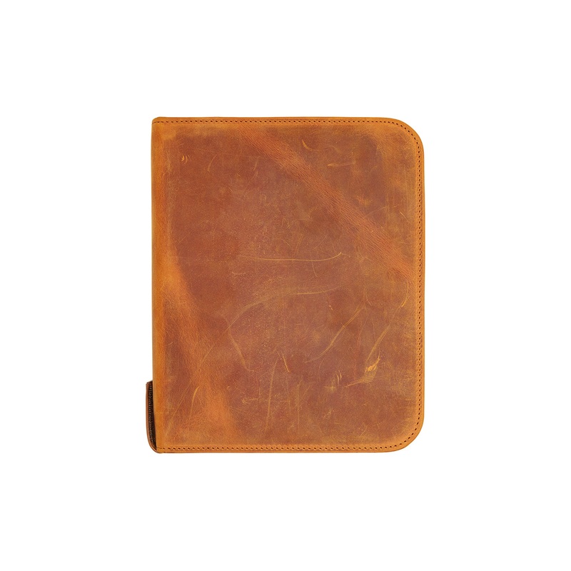 Galen Leather Zippered 40 Slot Pen Case – Crazy Horse Brown