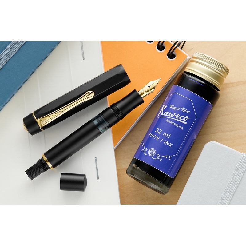Kaweco AL Sport Piston Fill Fountain Pen Starter Set – Black Extra-Fine