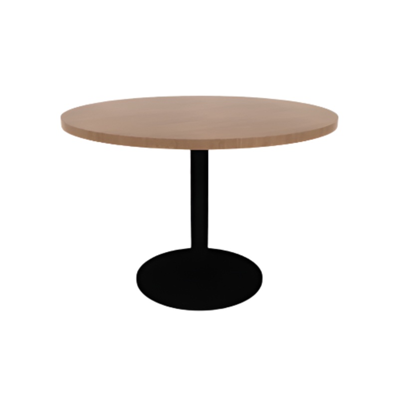 Proof 42″ Dia Round Pedestal Cafe Table with Round Steel Base TFL Top 3MM PVC Edge