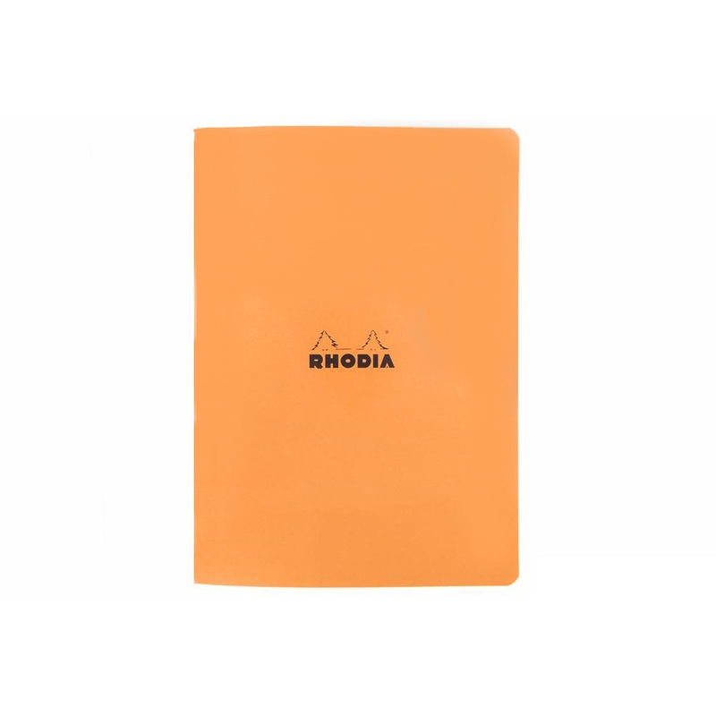 Rhodia Classic Side Staplebound A4 Notebook – Orange, Lined
